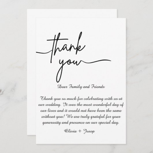 サンキューカード (正面/裏面)