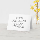 サンキューカード – あなたの優しさは非常に多くを意味する カード (黄色い花)