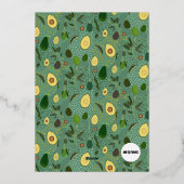 サンキューカード「あなたは、私のトーストに'avo'」 箔招待状 (裏面)