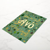 サンキューカード「あなたは、私のトーストに'avo'」 箔招待状 (回転した状態)