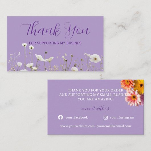 サンキューカード – お客様に最適なTouch 名刺 (正面/裏面)