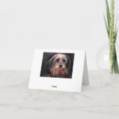 サンキューカード – かわいい犬のグリーティングカード カード (裏面)