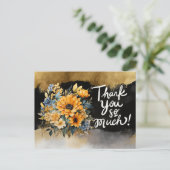 サンキューカード（ひまわり） ポストカード (スタンド正面)