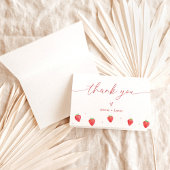 サンキューカード |イチゴの赤ちゃんシャワー