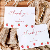 サンキューカード |イチゴの赤ちゃんシャワー