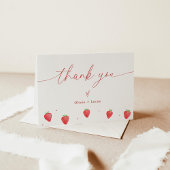 サンキューカード |イチゴの赤ちゃんシャワー