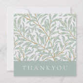サンキューカード:ウィリアム・モリス：柳のデザイン サンキューカード (正面)