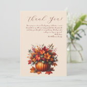 サンキューカード・カボチャと紅葉 招待状 (スタンド正面)