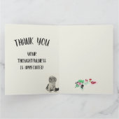 サンキューカード:コッカースパニエル犬つる植物&バラ サンキューカード (内部)