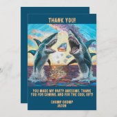 サンキューカード – シャークが輝く宝石を探す –  招待状 (正面/裏面)
