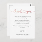サンキューカード、スクリプトサンキューカード ポストカード (正面/裏面)