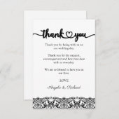 サンキューカード、スクリプトサンキューカード、レース サンキューカード (正面/裏面)