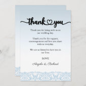 サンキューカード、スクリプトサンキューカード、レース サンキューカード (正面/裏面)