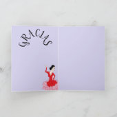 サンキューカード:スペインのダンサーのゴーズの花 サンキューカード (内部)