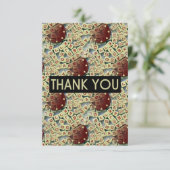 サンキューカード |トランプのポーカーチップとトランプのポーカーサイコロ(R/Wh) (スタンド正面)