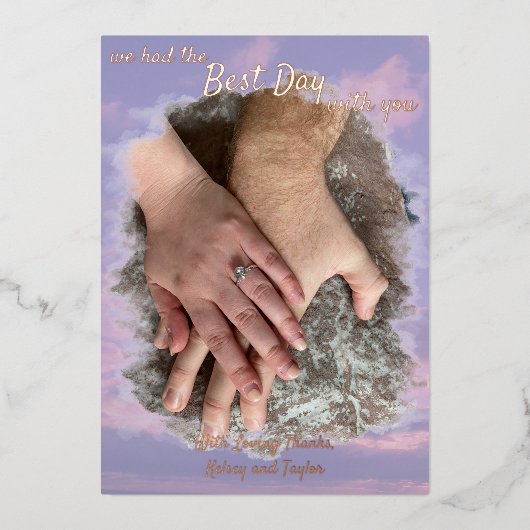 サンキューカード：ドリームクラウド恋人テーマ 箔シーズンカード (正面)