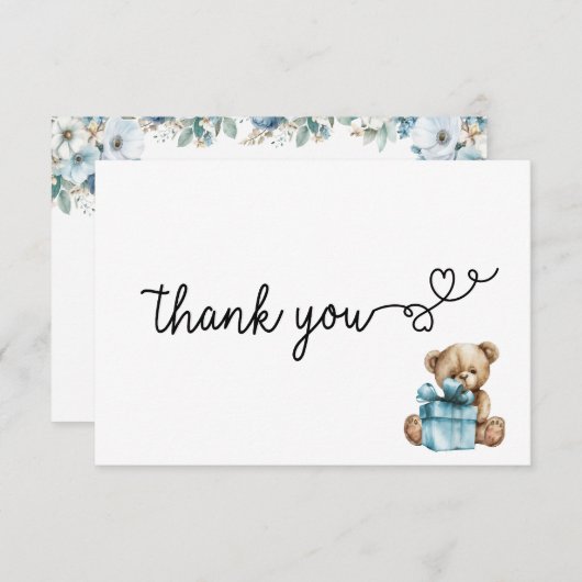 サンキューカード – バーリーウェイト男の赤ちゃん (正面/裏面)