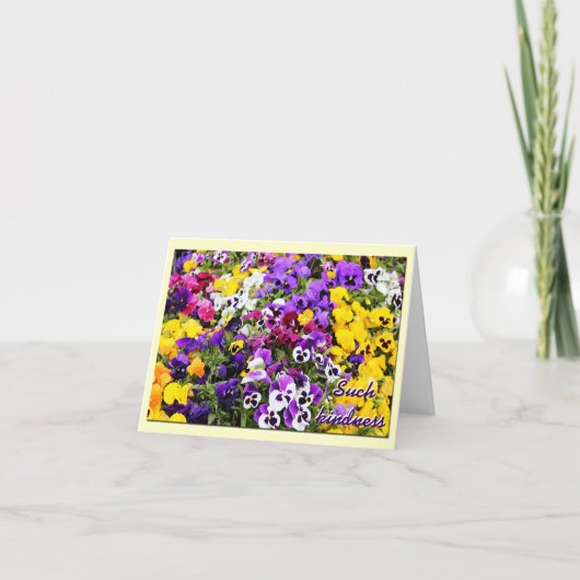 サンキューカード--パンジー サンキューカード (正面)