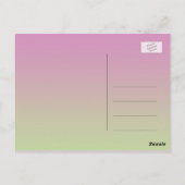 サンキューカード、ピンクのシャクナゲ花 ポストカード (裏面)