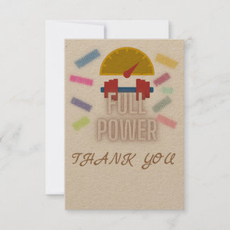 サンキューカード(フィットネス、abs実行中、トレーニング) サンキューカード