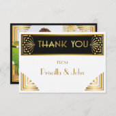 サンキューカード,フォトバック素晴らし,ギャツビー,白い黒 サンキューカード (正面/裏面)