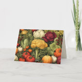 サンキューカード – ベジタブルガーデンテーマ(暗) (裏面)