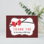 サンキューカード，ベビーシャワー， Ladybug サンキューカード (スタンド正面)