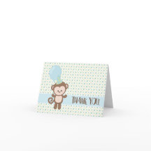 サンキューカード-ベビー猿