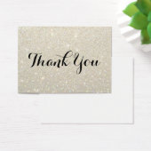 サンキューカード – ホワイト金ゴールドグリッターFab (デスク)