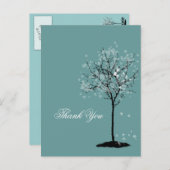 サンキューカード~メープルツリー、DIY背景色! ポストカード (正面/裏面)