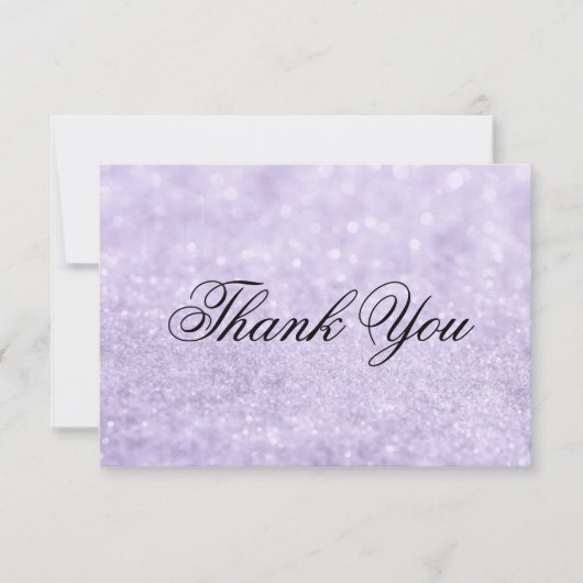 サンキューカード – ライトパープルグライトファブ (正面)