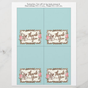 サンキューカード – 不思議の国のアリス チラシ