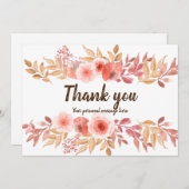 サンキューカード、個人サンキューカード 招待状 (正面/裏面)