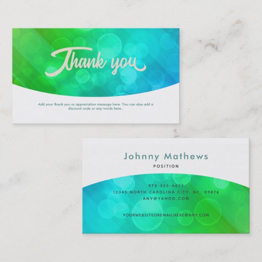 サンキューカード 名刺 (正面/裏面)