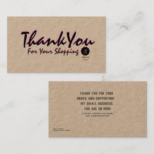 サンキューカード 名刺 (正面/裏面)