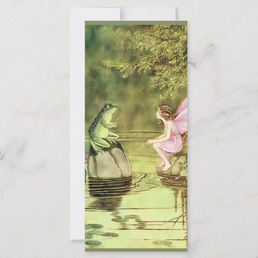 サンキューカード（妖精とカエル） (正面)