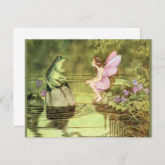 サンキューカード(妖精とカエル) サンキューカード (正面/裏面)