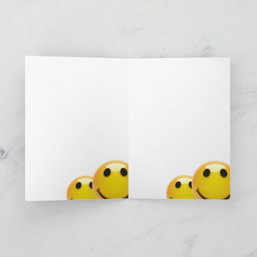 サンキューカード – 幸せな、笑顔 (内部)