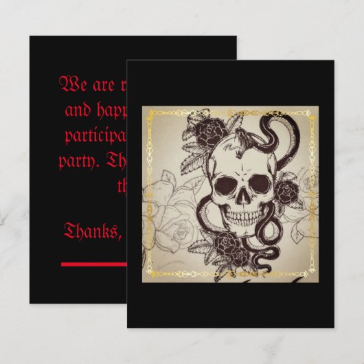 サンキューカード 招待状 (正面/裏面)