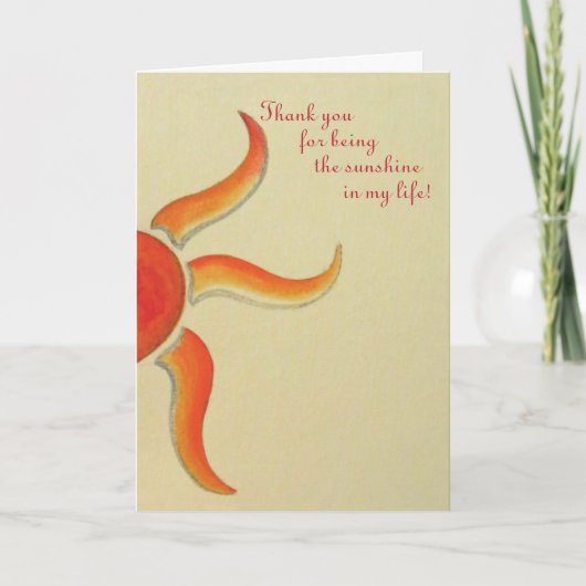 サンキューカード-日光があることをありがとう サンキューカード (正面)