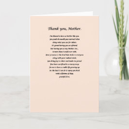 サンキューカード（母親用） サンキューカード