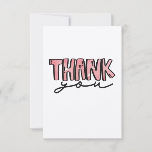 サンキューカード-水彩オン感じ サンキューカード (正面)