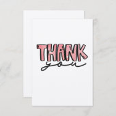 サンキューカード-水彩オン感じ サンキューカード (正面/裏面)