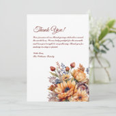 サンキューカード – 水彩秋花 –  招待状 (スタンド正面)