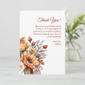 サンキューカード – 水彩秋花 –  招待状 (スタンド正面)