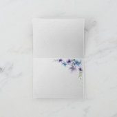 サンキューカード|水彩青紫フローラ カード (内部)