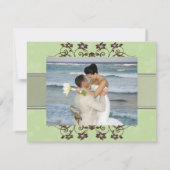 サンキューカード-真新しい緑及びチョコレート色 サンキューカード (裏面)