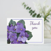 サンキューガーデンフラワーアフリカンバイオレットフローラアート サンキューカード (スタンド正面)