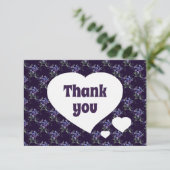 サンキューガーデンフラワースイートピーズフローラルパターン サンキューカード (スタンド正面)