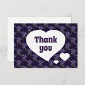 サンキューガーデンフラワースイートピーズフローラルパターン サンキューカード (正面/裏面)